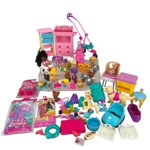 Mattel Barbie Pets Furniture Accessories Mixed Large Lot For Fashion Doll Toys